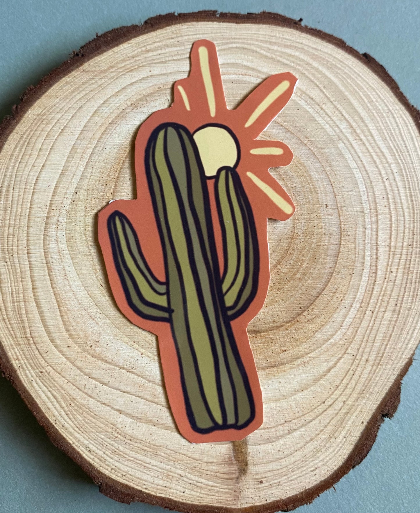 Cactus Sun Sticker