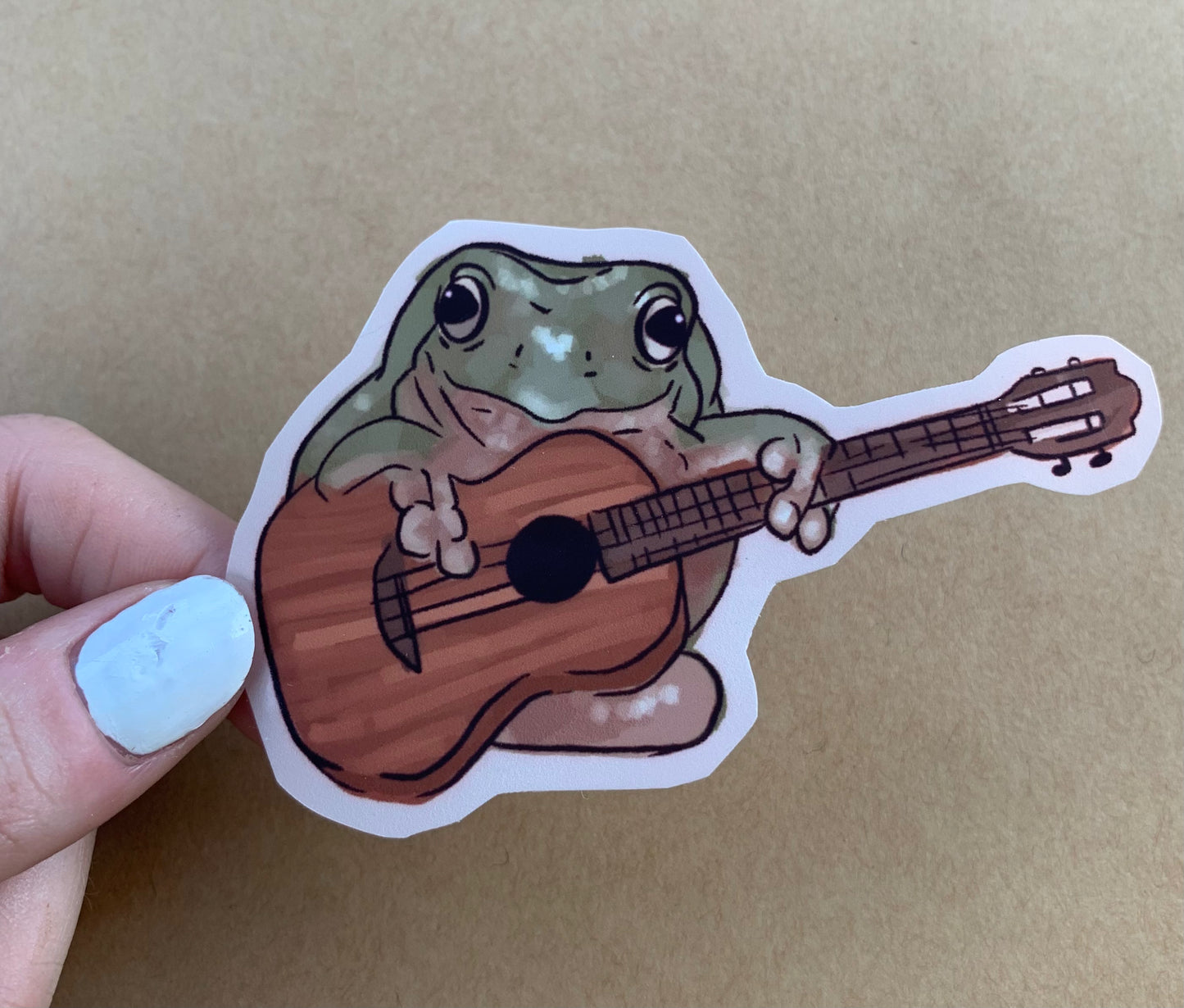 Frog with Guitar Sticker