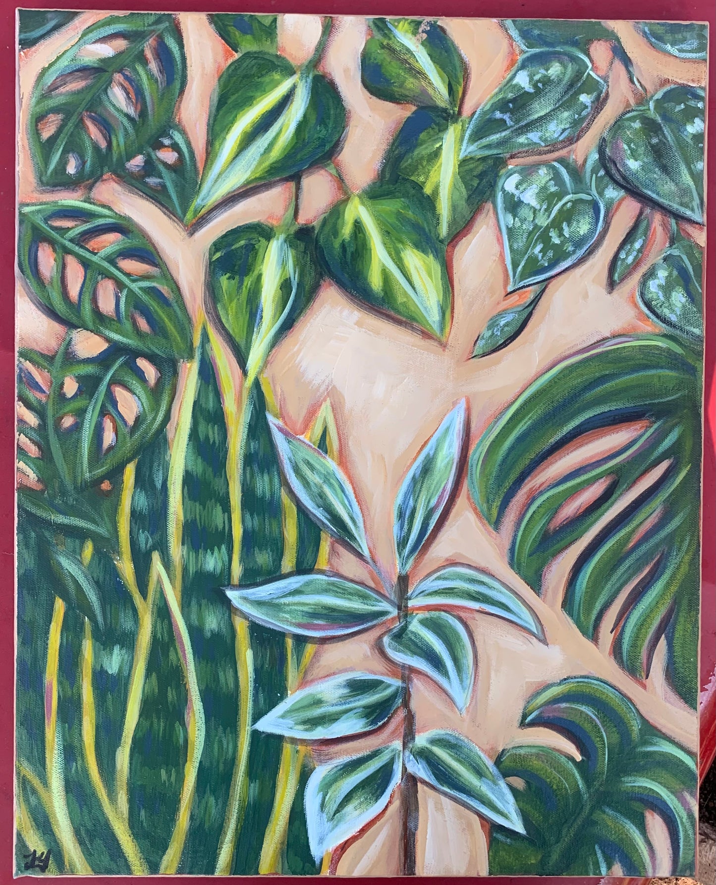 Plant Acrylic Painting