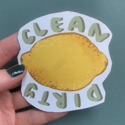 Lemon Reversable Dishwasher Clean/Dirty Magnets