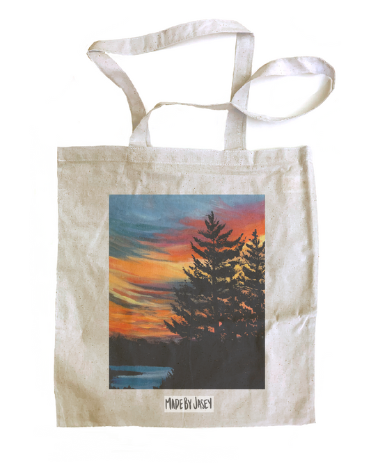 Lake Sunset Tote Bag