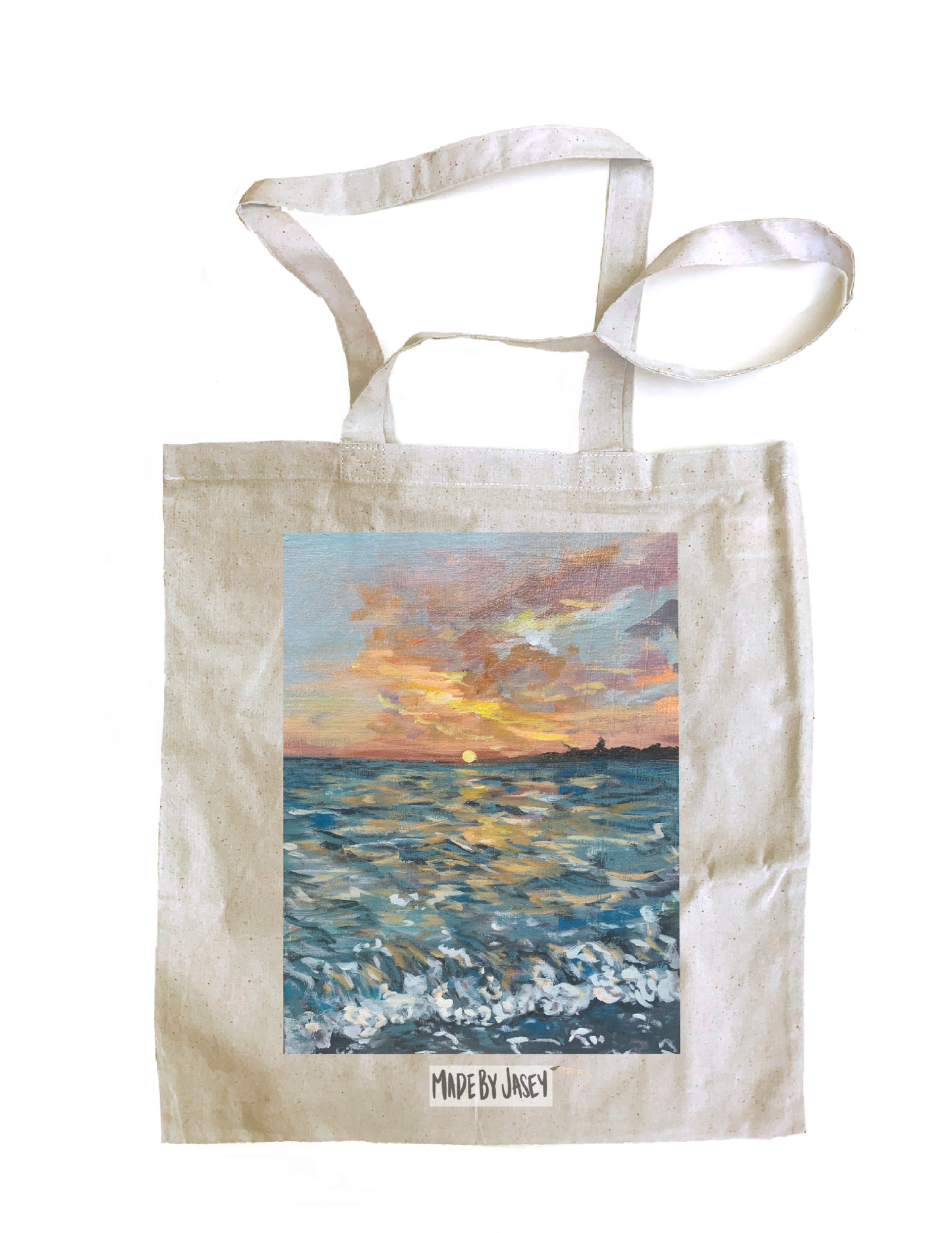 Beach Sunset Cotton Tote Bag