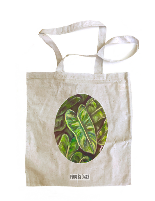 Green Plant Cotton Tote Bag