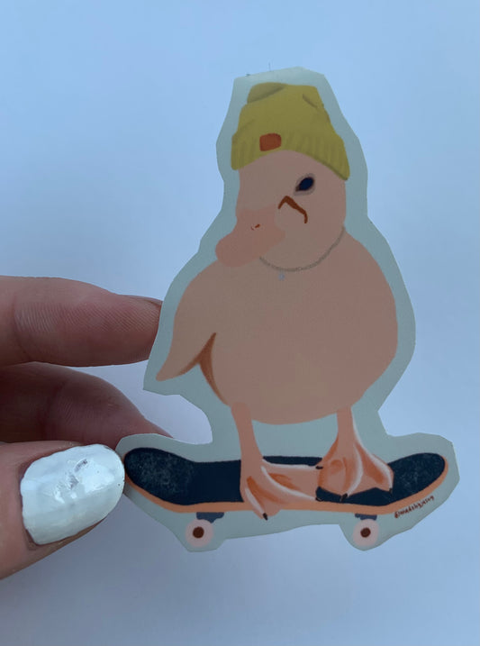 Skater Duck Sticker