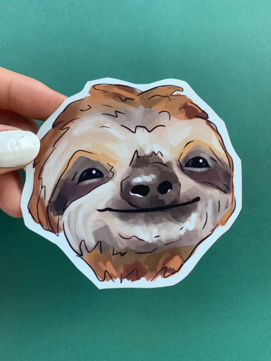 Smiley Sloth Sticker