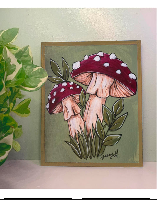 Dark Mushroom Art Print