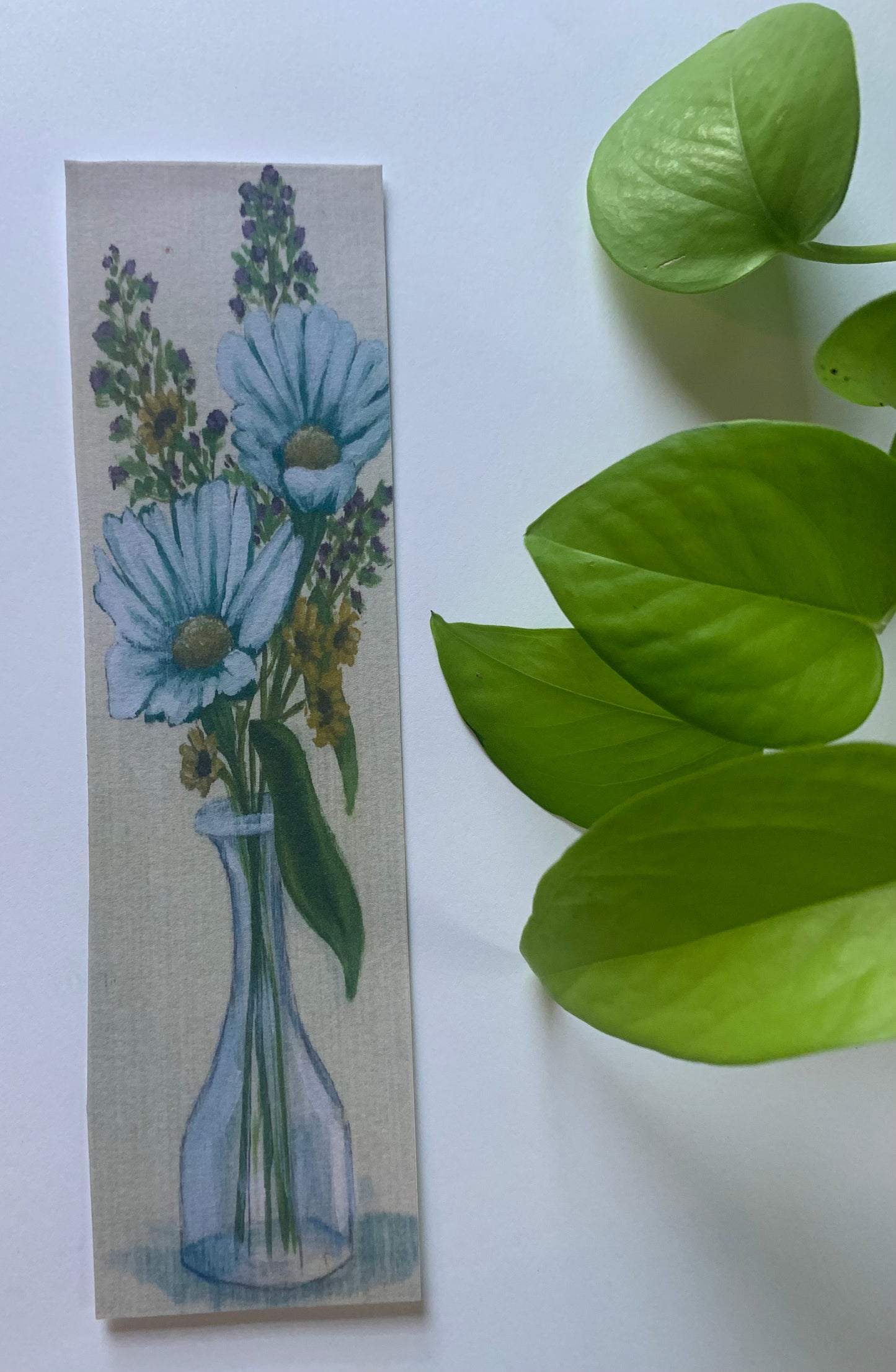 Glass Vase of Florals Book Mark