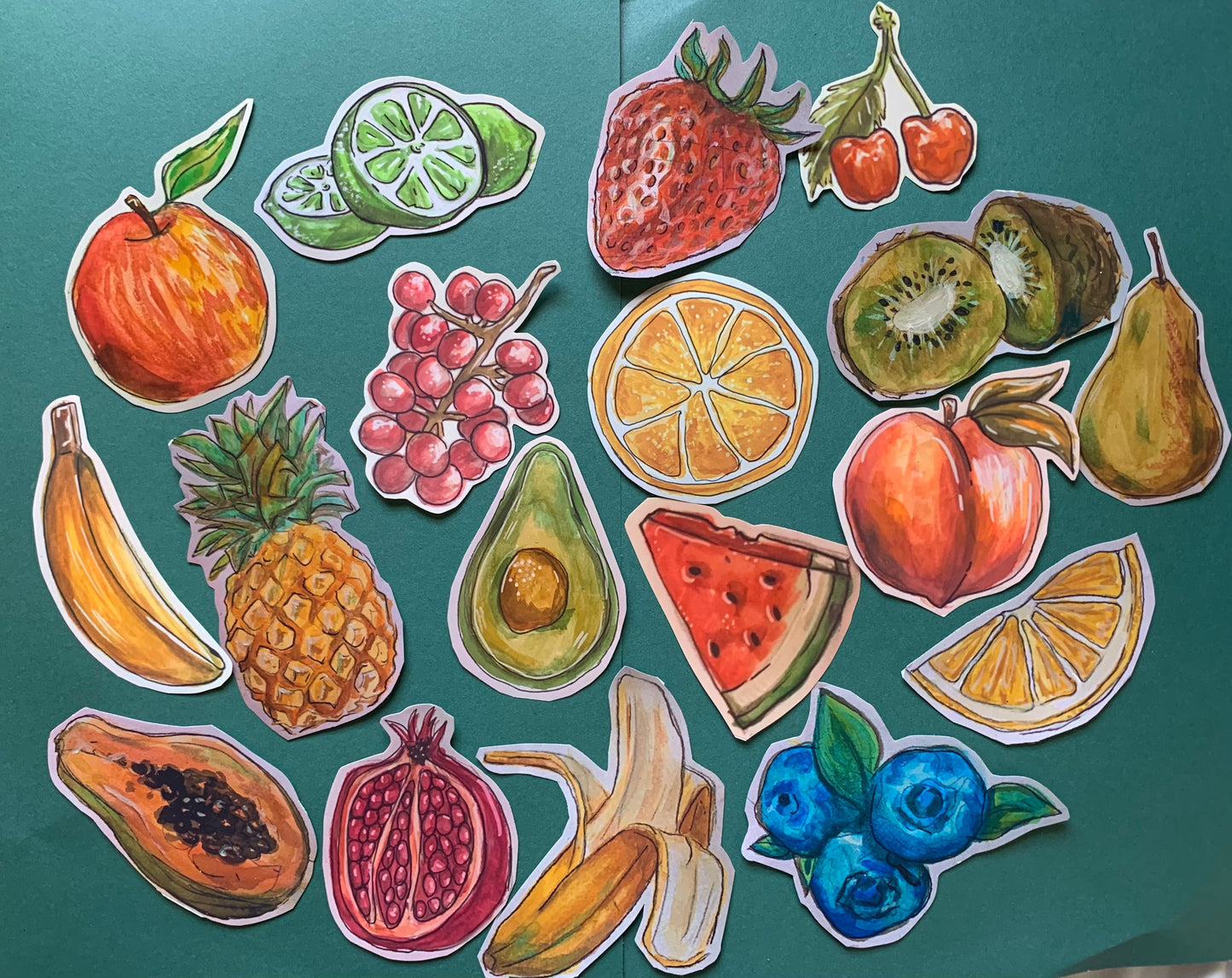 Watercolor Fruit Magnet