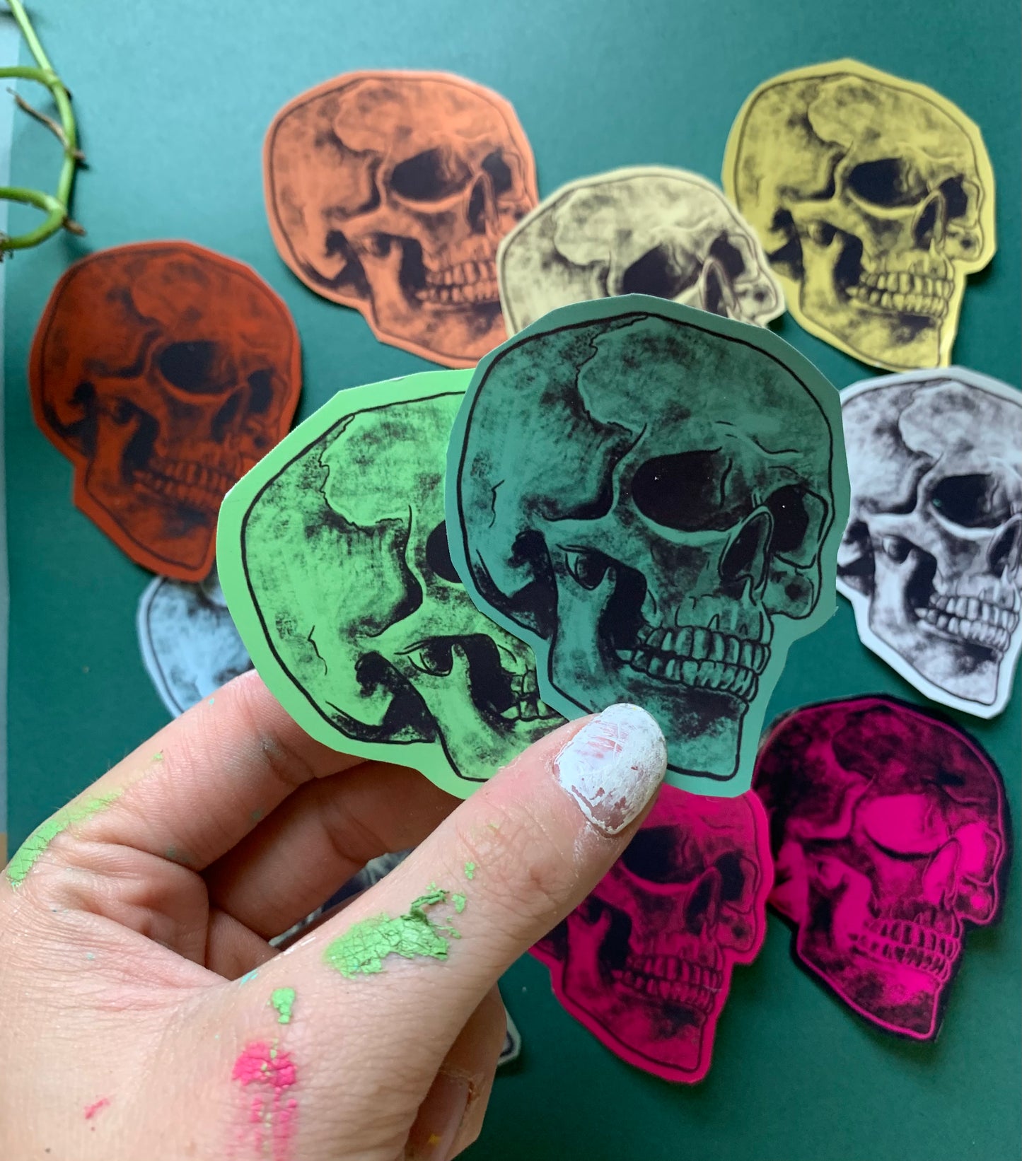 Color Skull Sticker