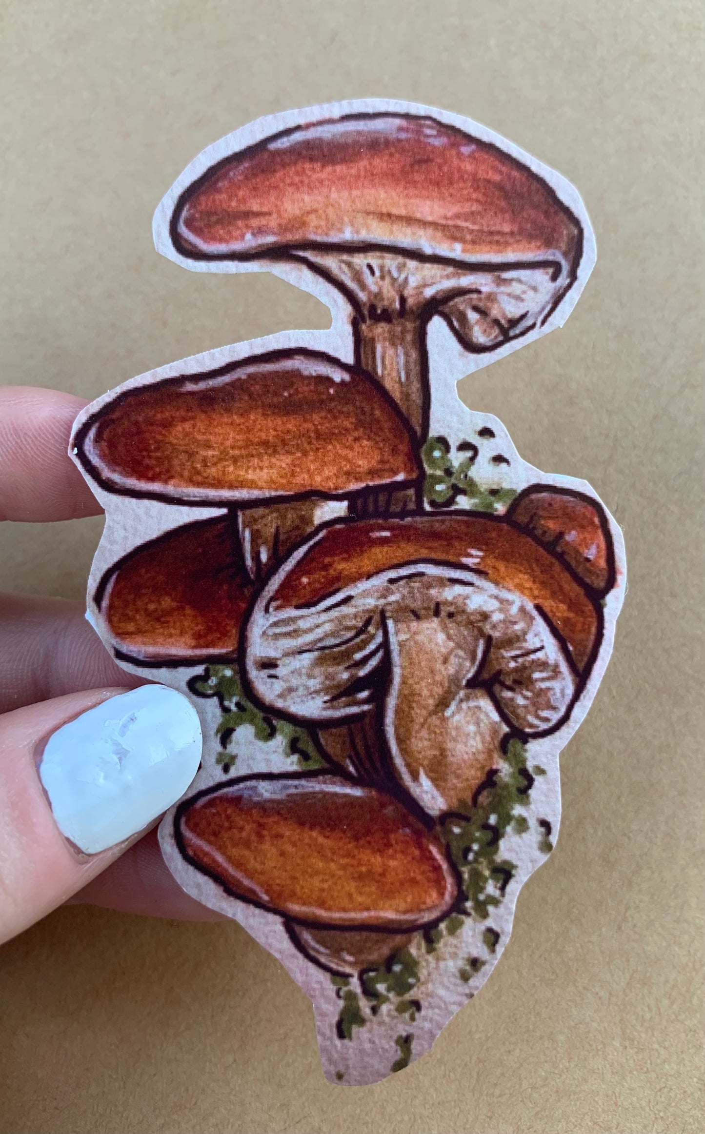 Brown Mushroom Sticker