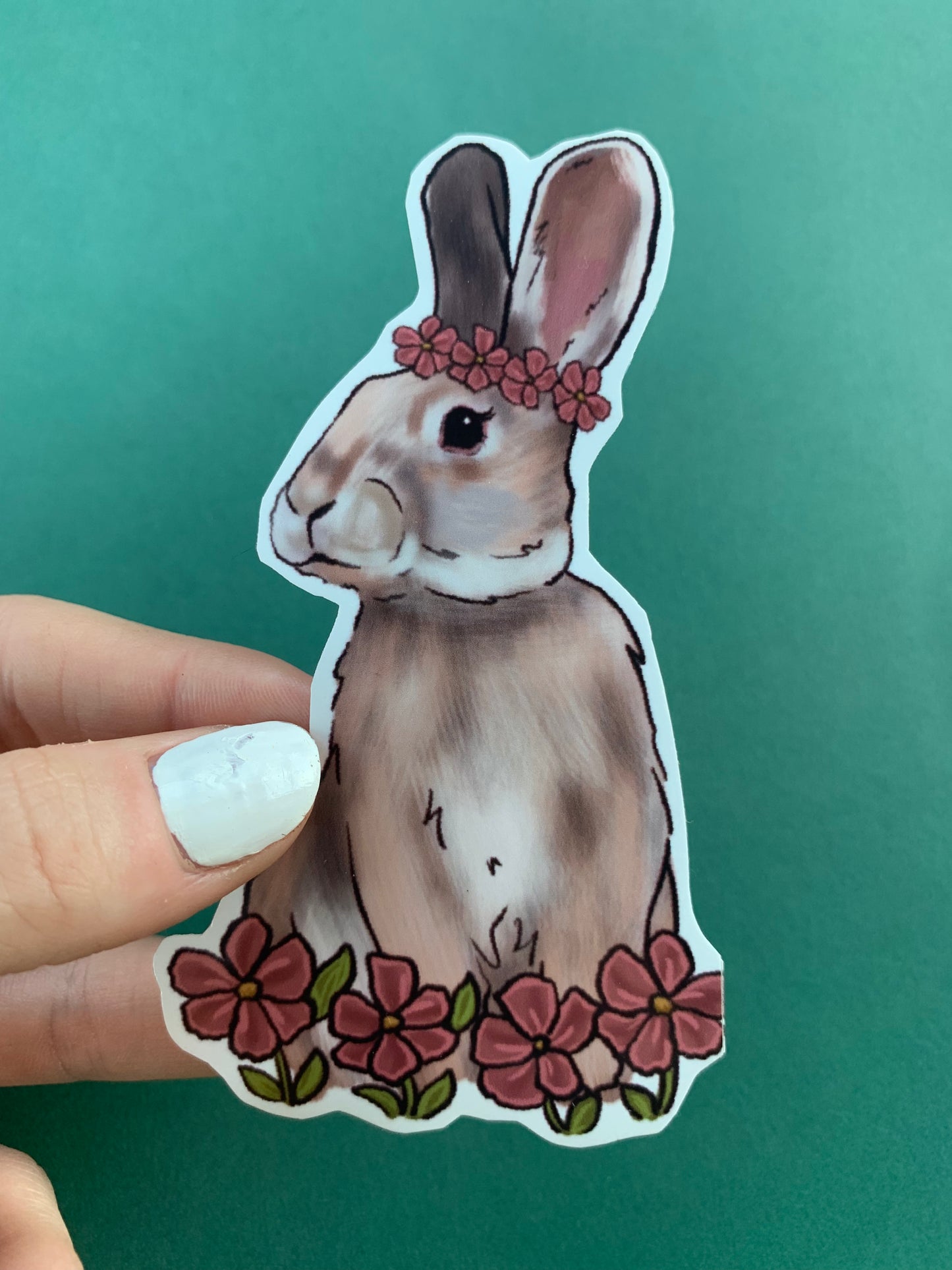 Floral Rabbit with Floral Crown