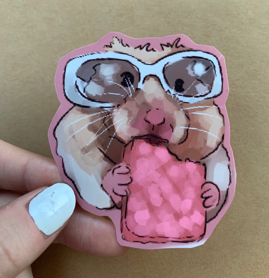 Hamster with Cookie Sticker