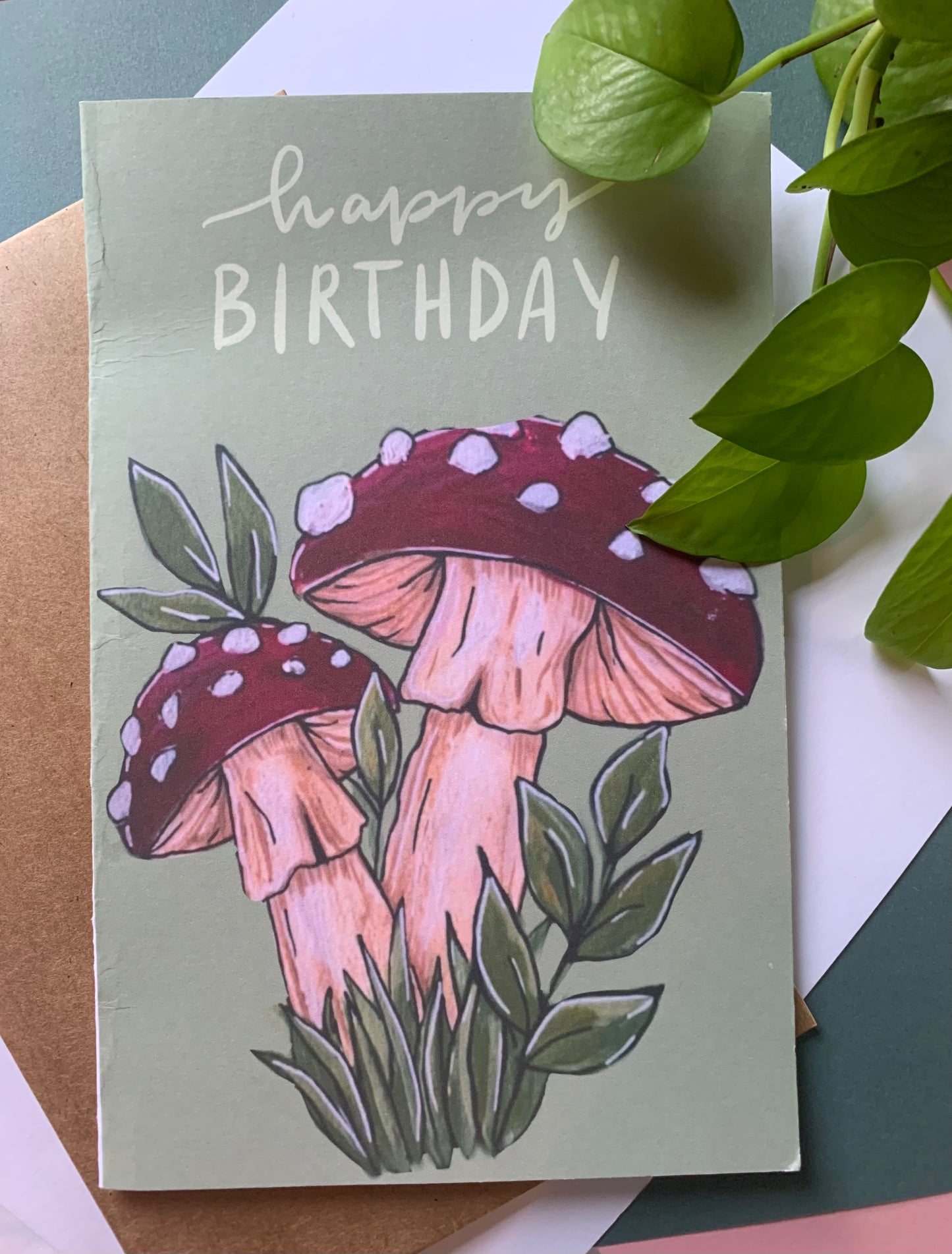 Happy Birthday Mushroom Card