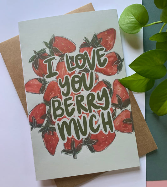 Love You Berry/Sweeter with You Strawberry Card