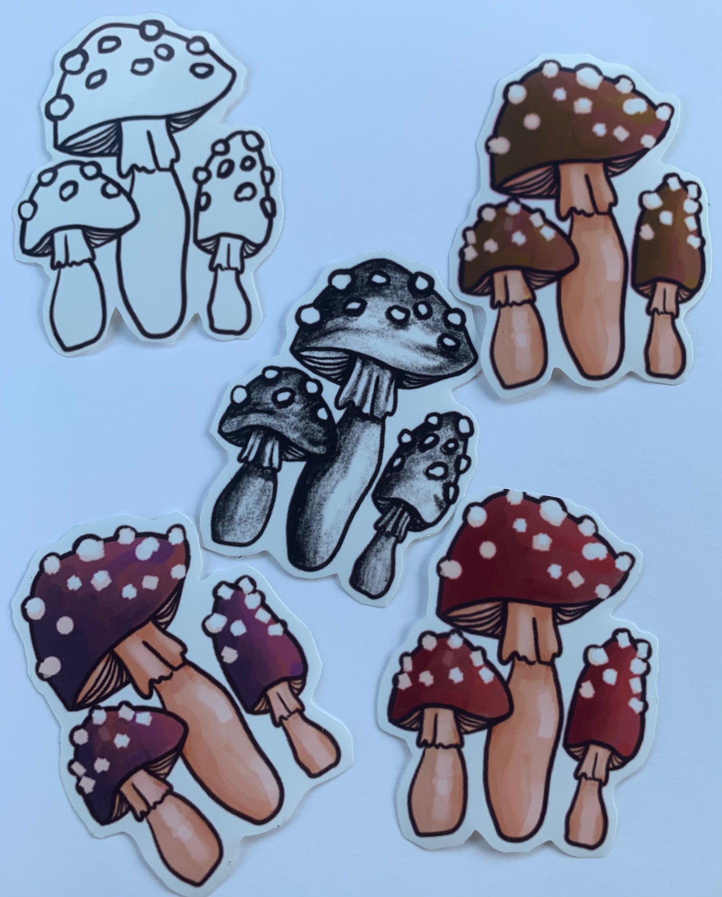 Three Mushrooms Sticker