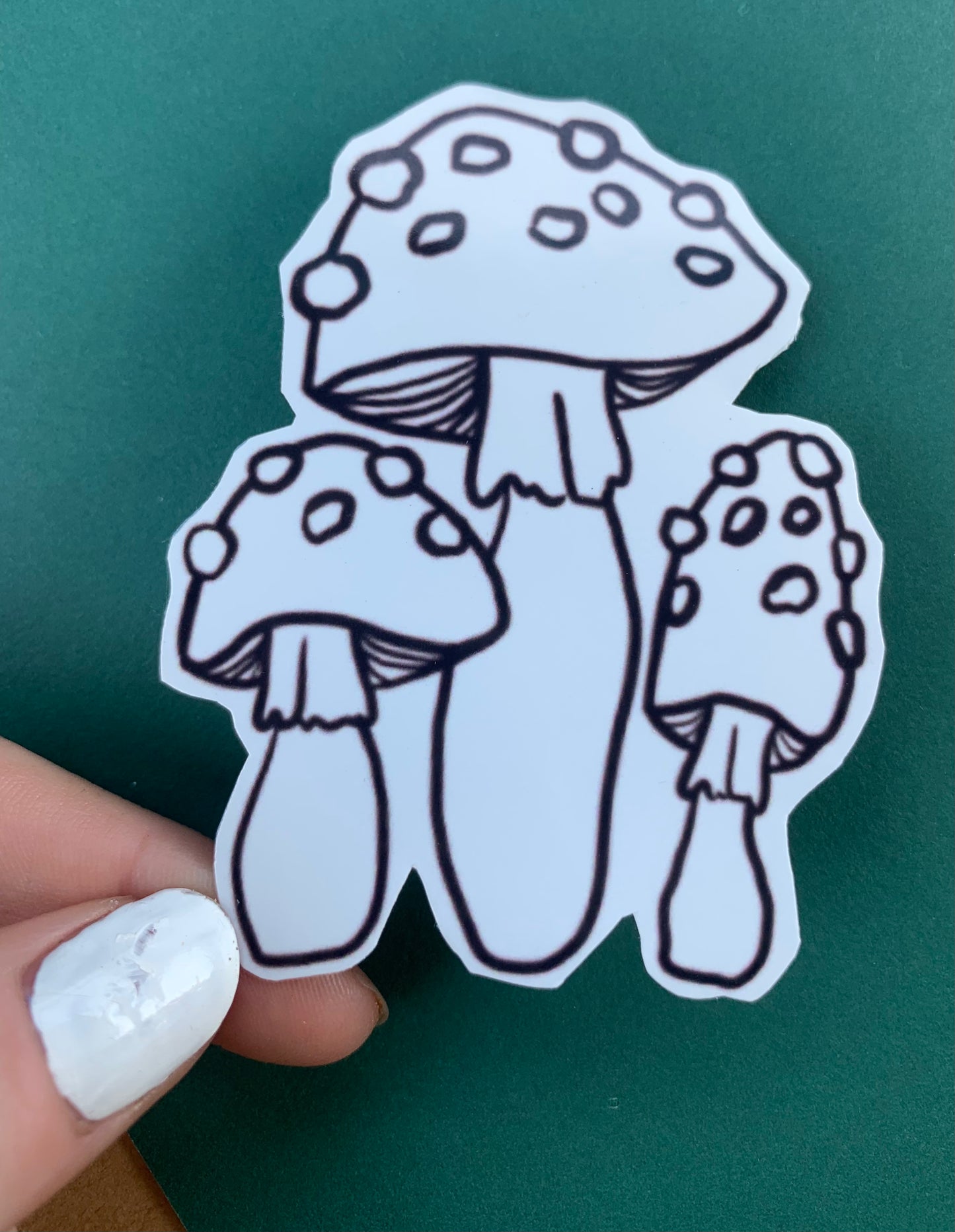 Three Mushrooms Sticker