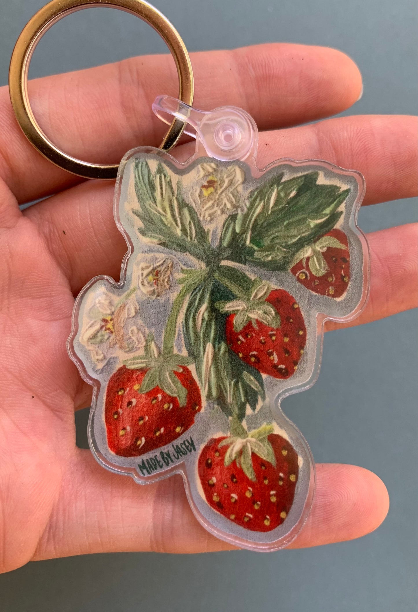 Strawberry Acrylic Keychain