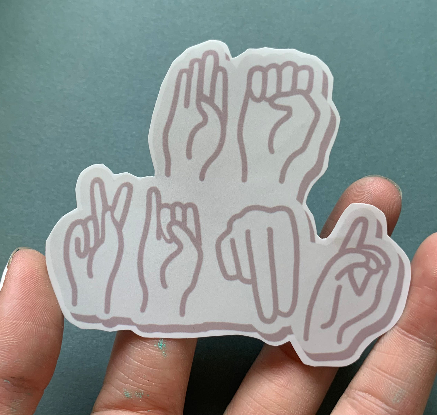 ASL Be Kind Positivity Sticker