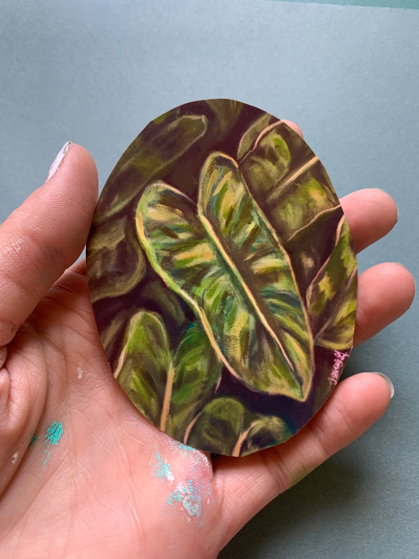 Oval Plant Sticker