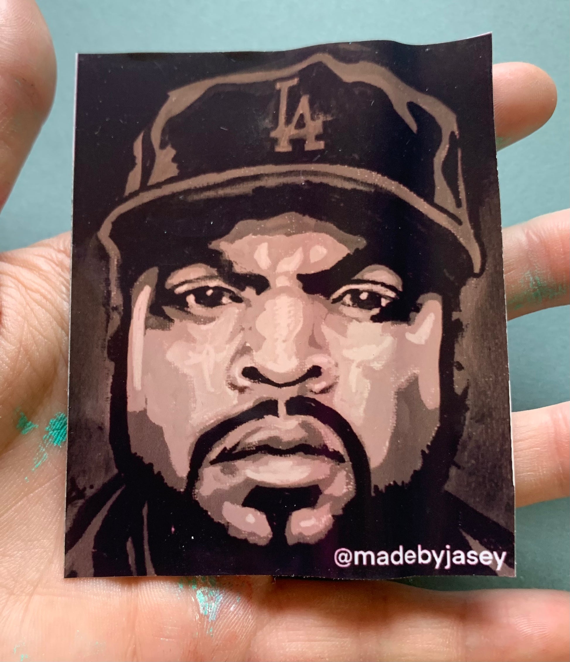 Ice Cube Rapper Sticker Ice Cube Sticker – Made by Jasey