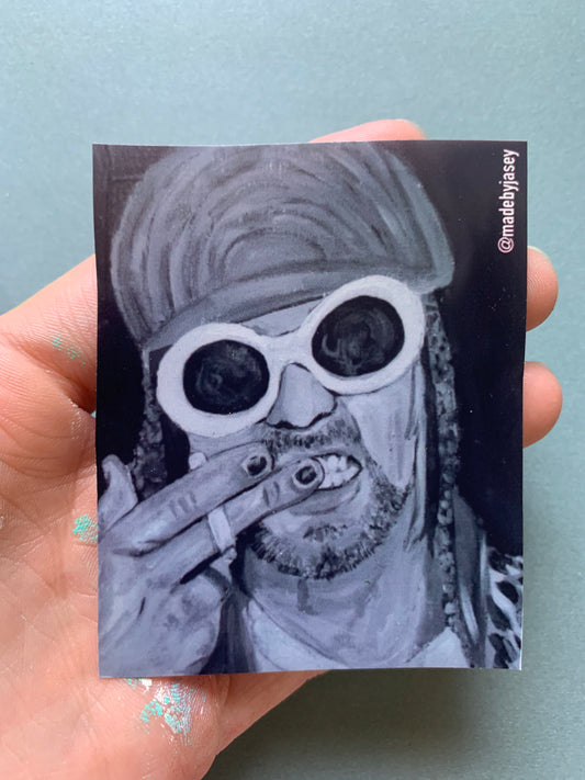 Kurt Cobain Goggles Sticker