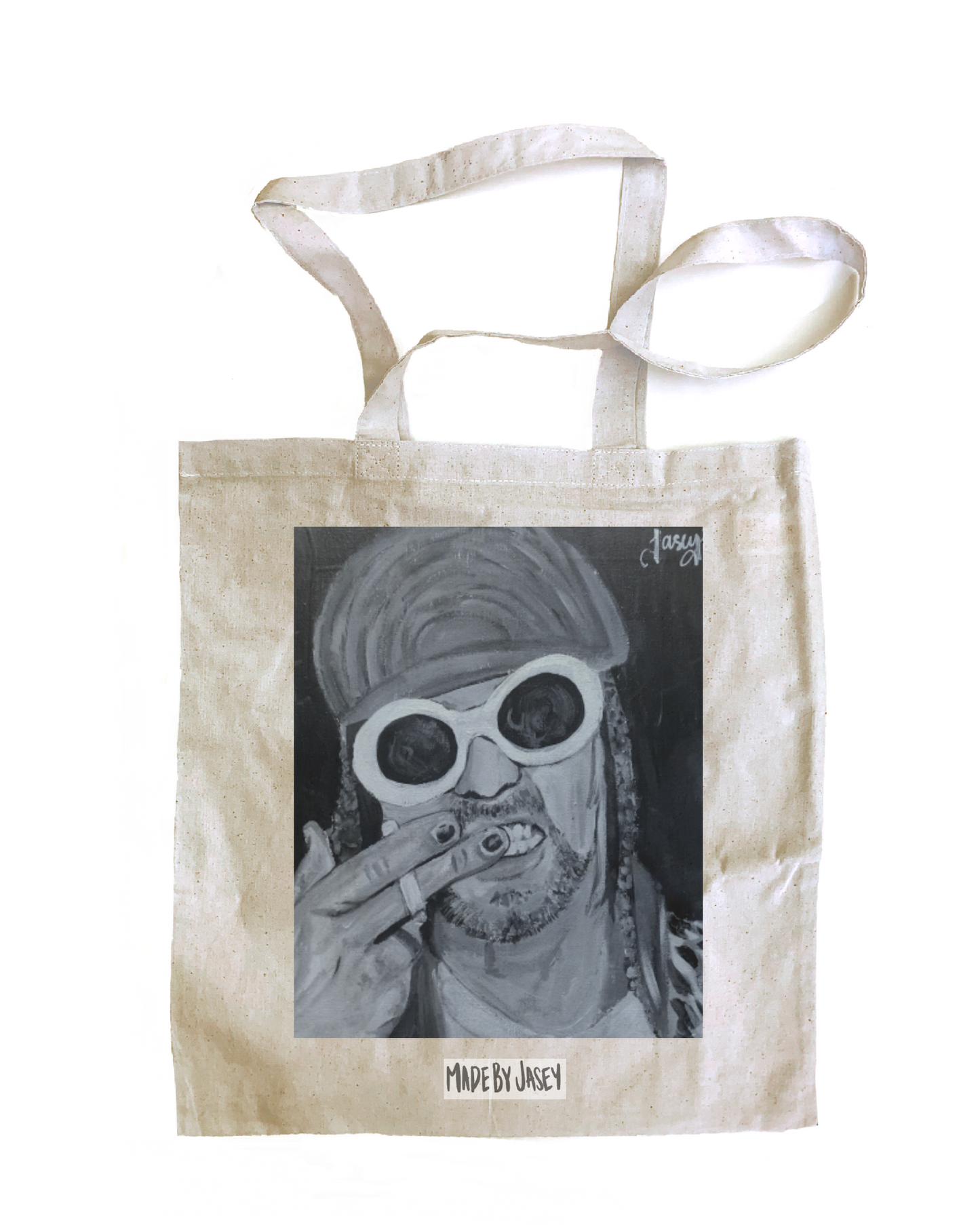 Kurt Cobain with Goggles Tote Bag